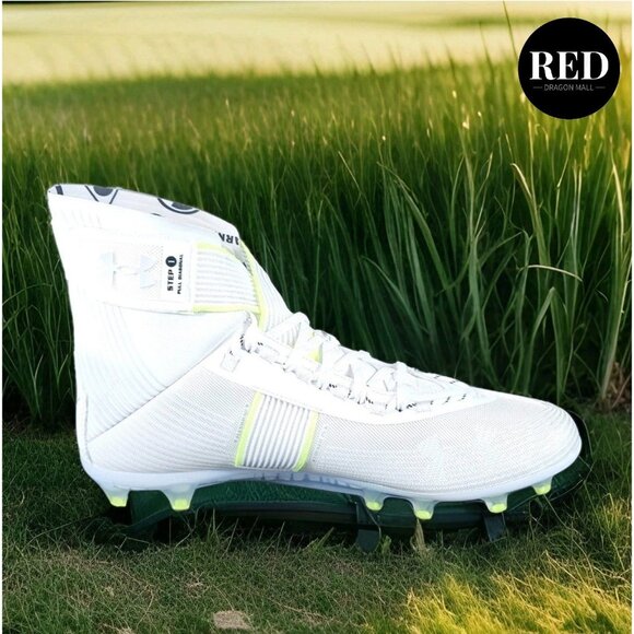 Under Armour UA Highlight MC Football Cleats 3023716-106 White - Men's Size 13 - Picture 13 of 14